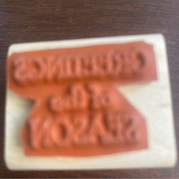 Stampin Up Rubber Stamps 4 mini stamps, Santa , snowman, Happy Holidays - Picture 10 of 10